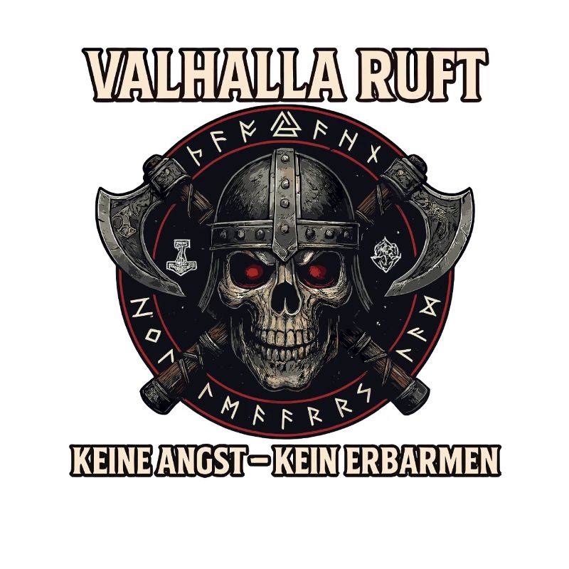 Valhalla Ruft Wikinger Runen Nordisch 