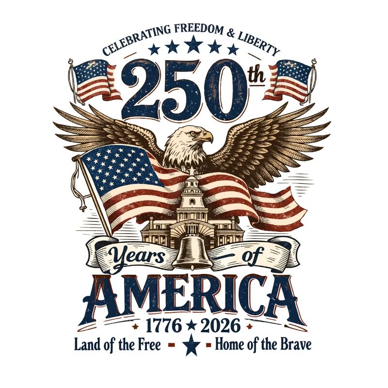 USA 250 Years Eagle Emblem
