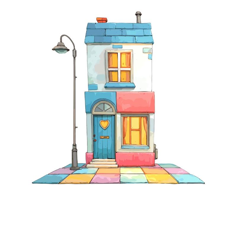 Fantasme de maison colorée