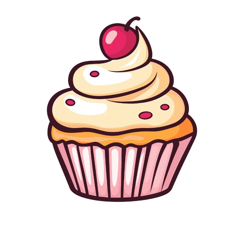 Pastel Cupcake Cerise Baiser