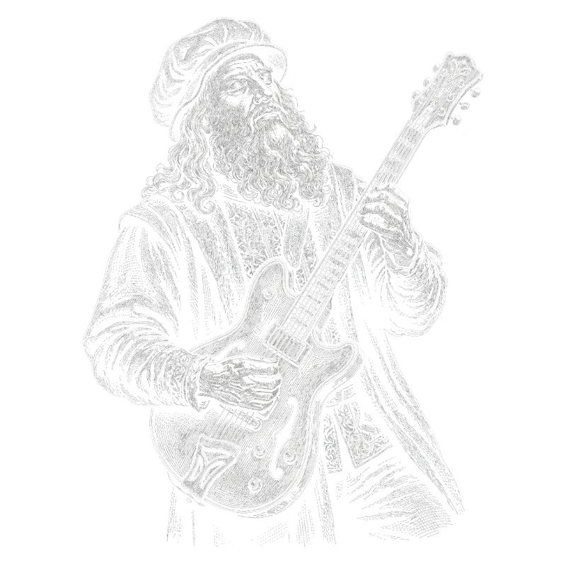 Leonardo Da Vinci plays guitar