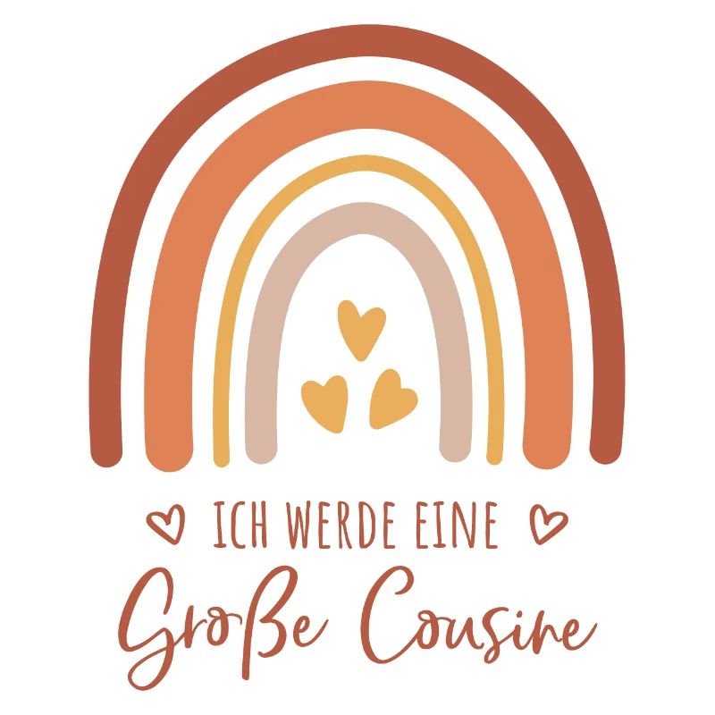Ich werde eine große Cousine / Boho Regenbogen
