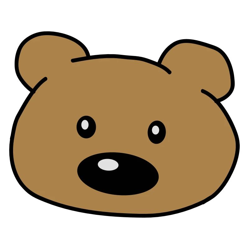 Cute Cute Cute Bear Face Brown Bear Head