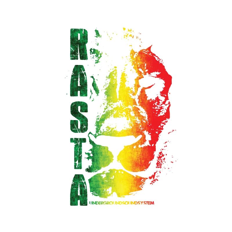 Rasta Löwe Regenbogen Stil