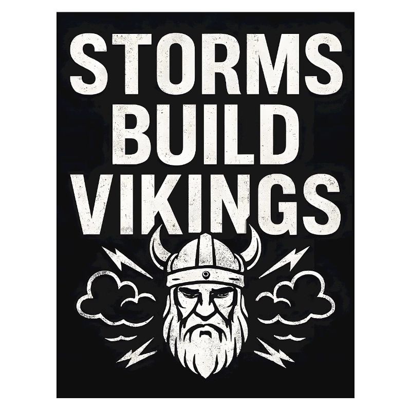 Storms Build Vikings Bold Design