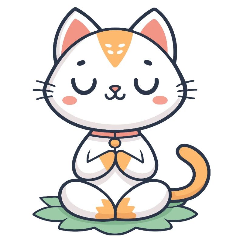 Chat zen Méditatif