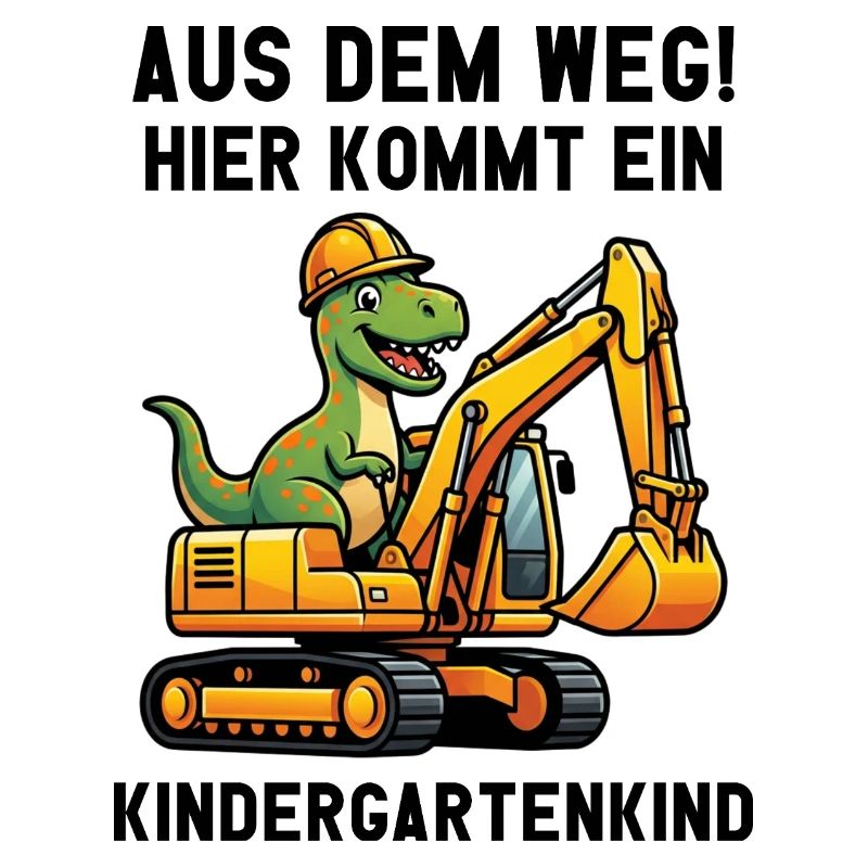 Hier kommt ein Kindergartenkind 2026 Bagger Dino