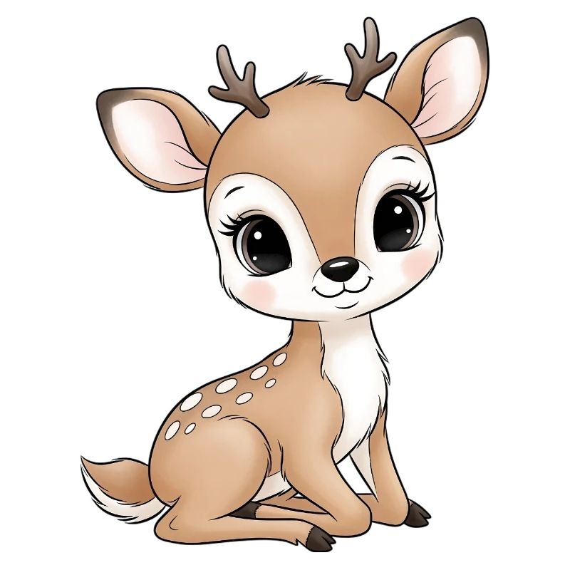 Dessin animé de poulain mignon