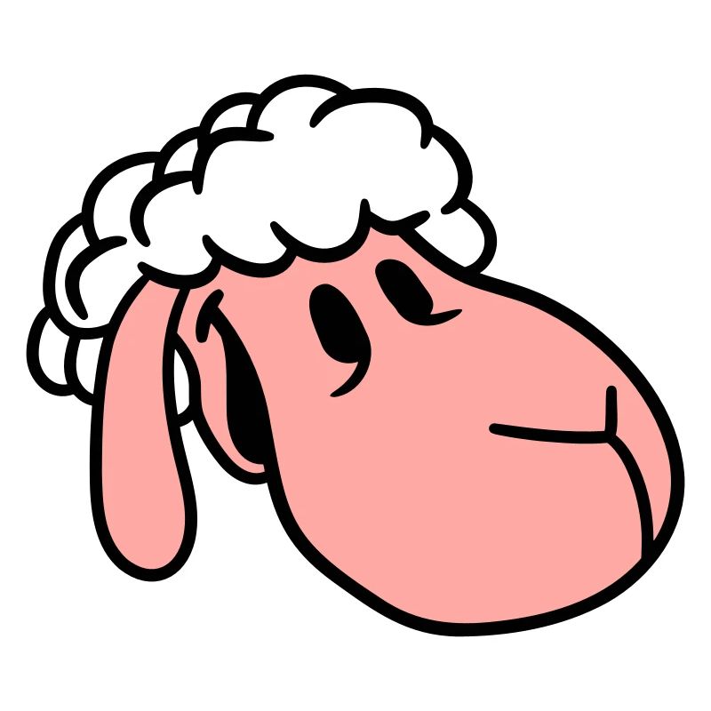 Sheep Face Head Cute Cute Lamb Cool Comic