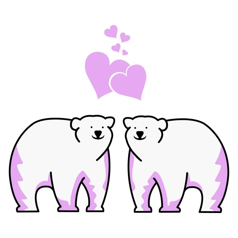 Eisbären verliebt