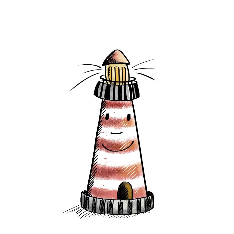 Lustiger Nordsee Leuchtturm Comic