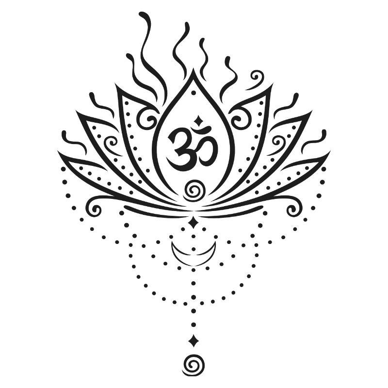 Lotus flower, black version