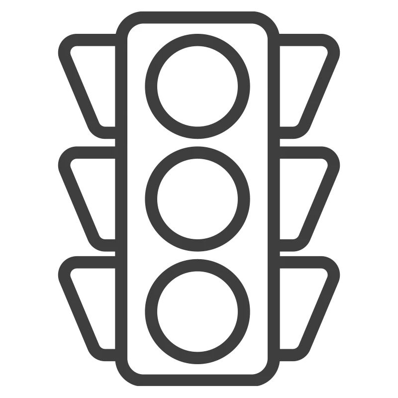 Icône de ligne de feu de circulation