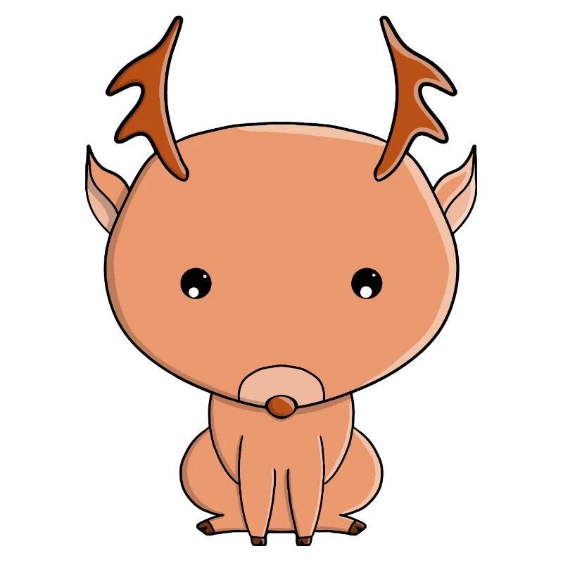 Illustration de dessin animé de renne mignon