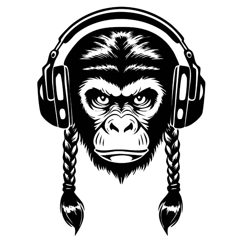 Electro Monkey Head Synth Wave Edition Shirt