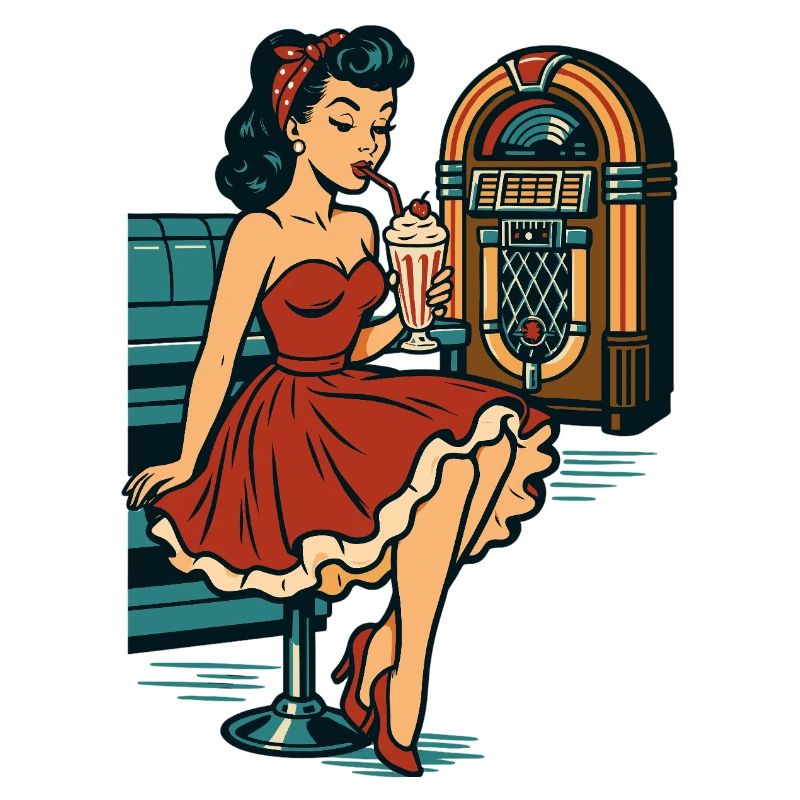 Rockabilly Diner Diner Jukebox Rétro