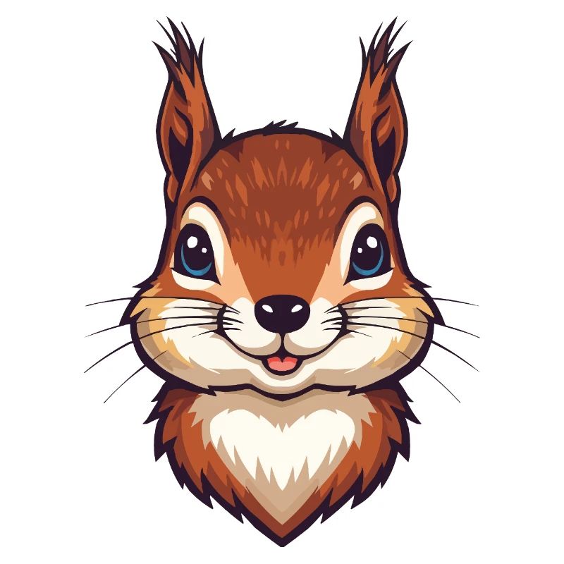 Tête d’écureuil mignonne