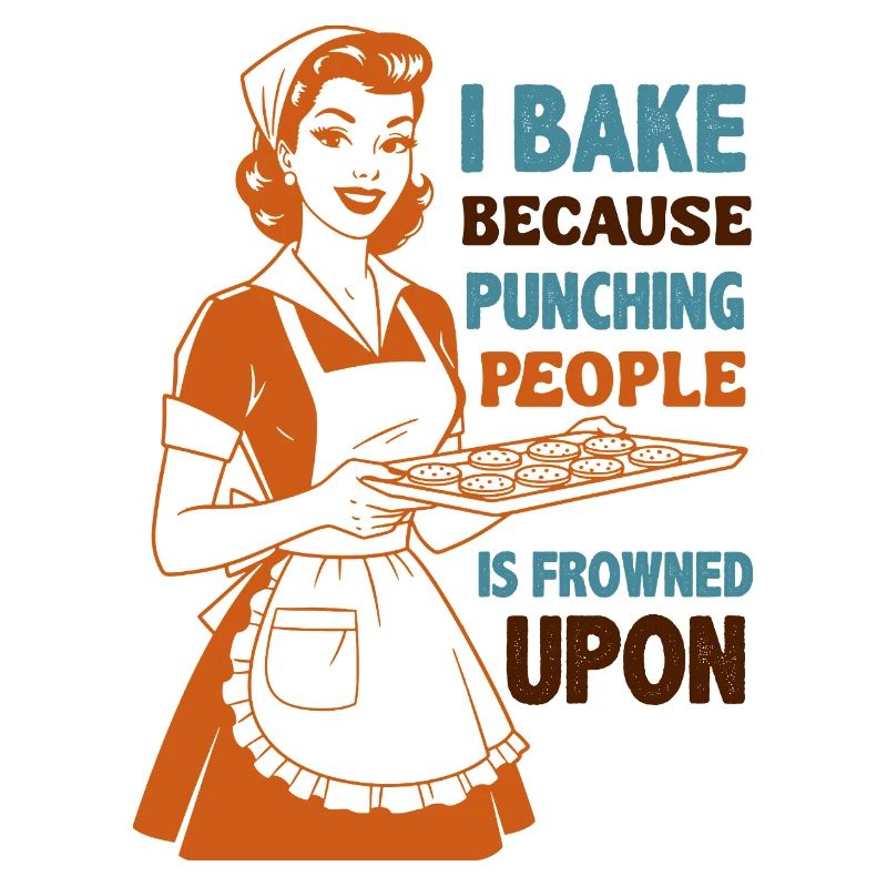 Backenwitz Retro Kitchen Saying: Baking instead of beating