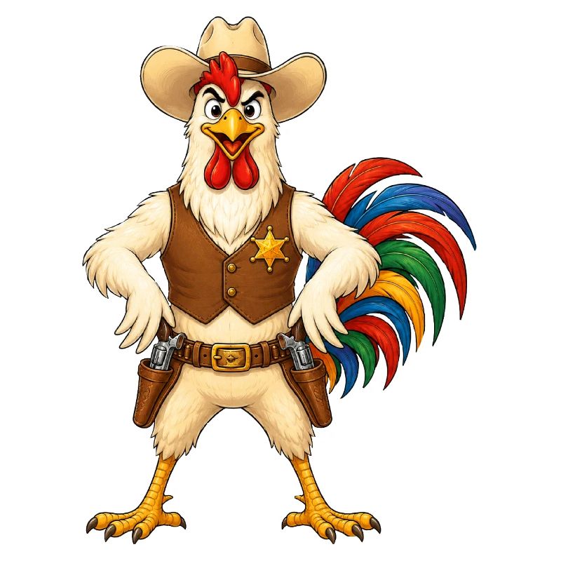 Hahn als Sheriff