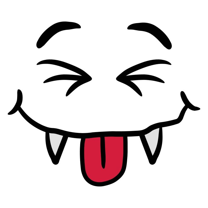 Lustig Frech Comic Monster Vampir Gesicht