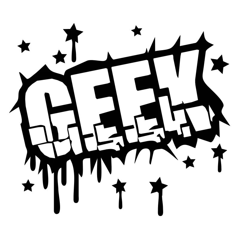 Geek Zerbrochenes Graffiti Design