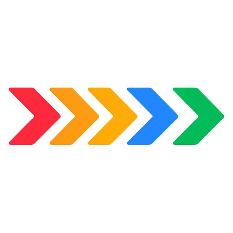 Flèches colorées - Progrès en cinq couleurs