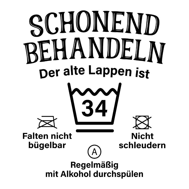 34. Geburtstag Schonend Behandeln Alte Lappen 34
