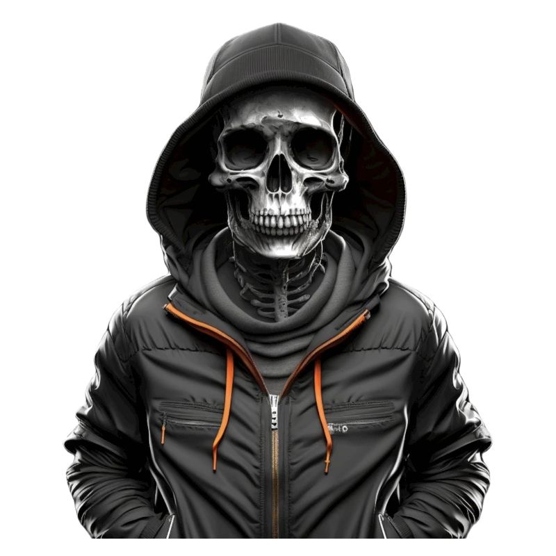 Skelett mit Pullover