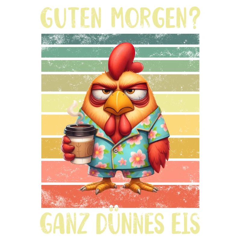 Huhn Hühner Morgenmuffel