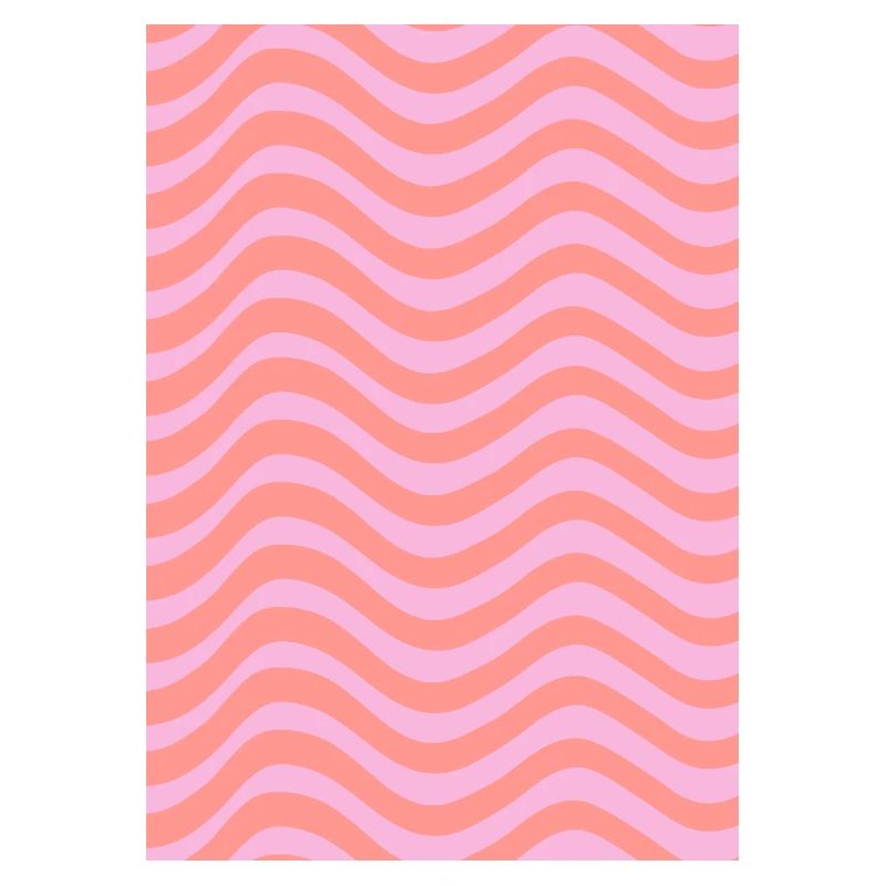 Stripe Wave Pattern - Pink Customizable