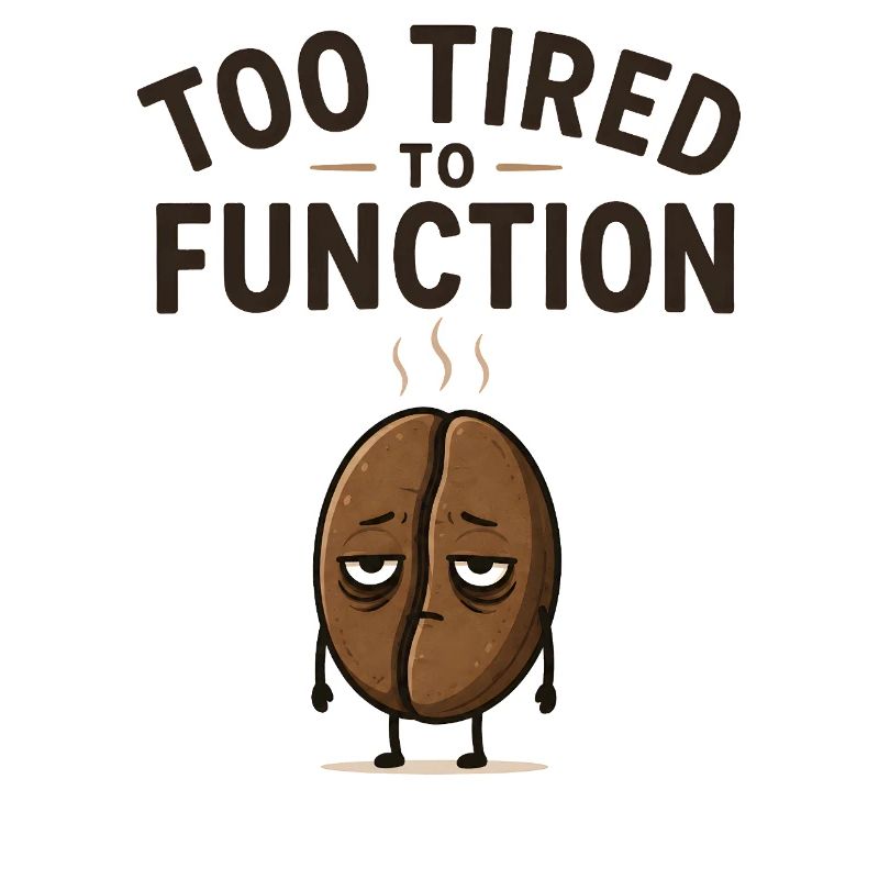 Too tired to function - Cute coffee bean gift idea