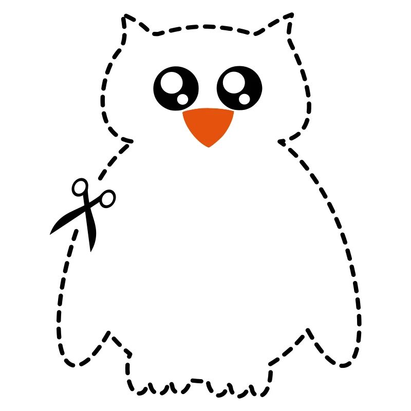 Cute scissors owl