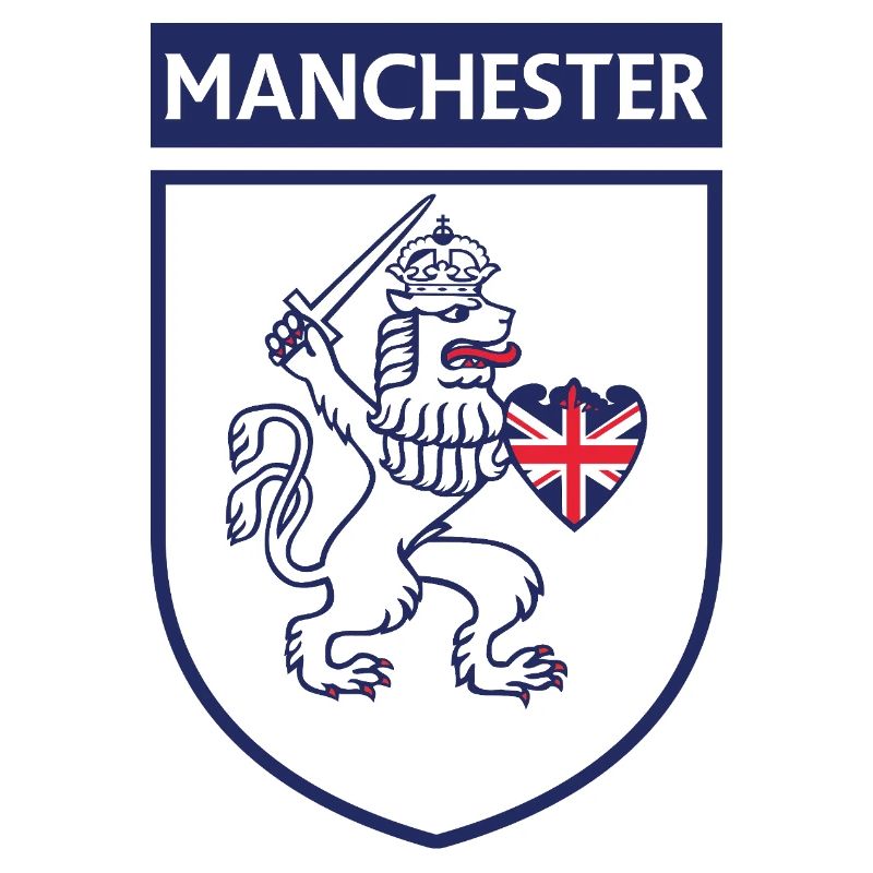 Lion héraldique avec épée et drapeau coeur