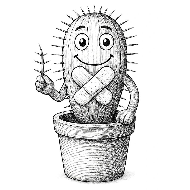 Bandaged Whimsical Cactus