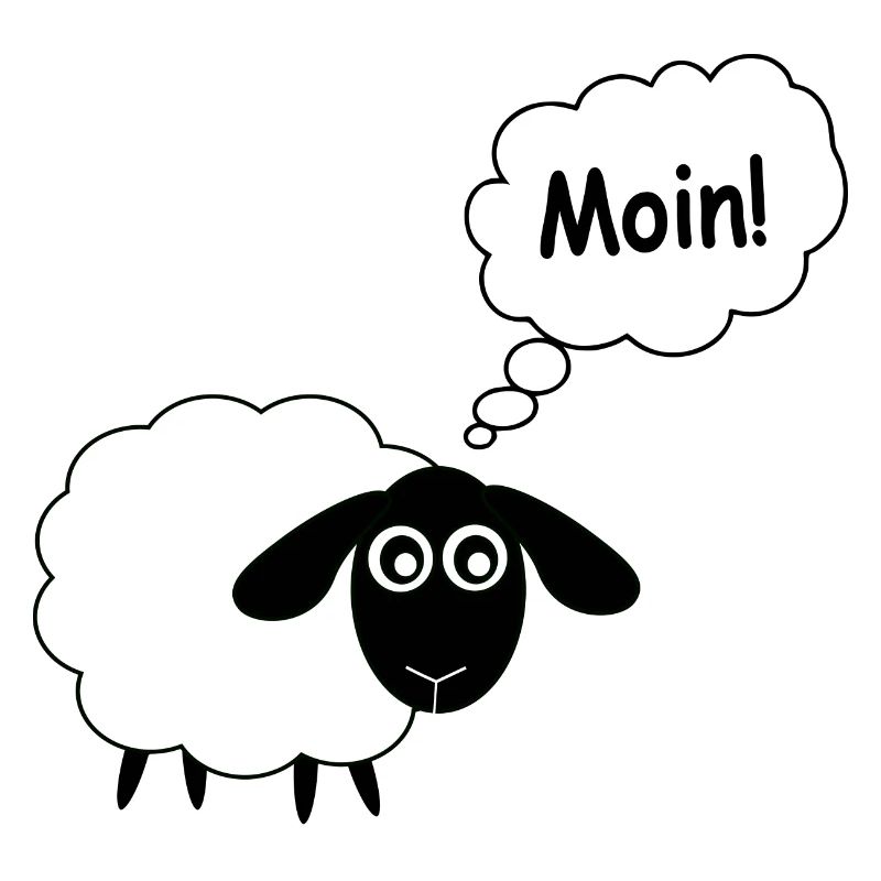 Schaf Comic Moin! lustiges Geschenk