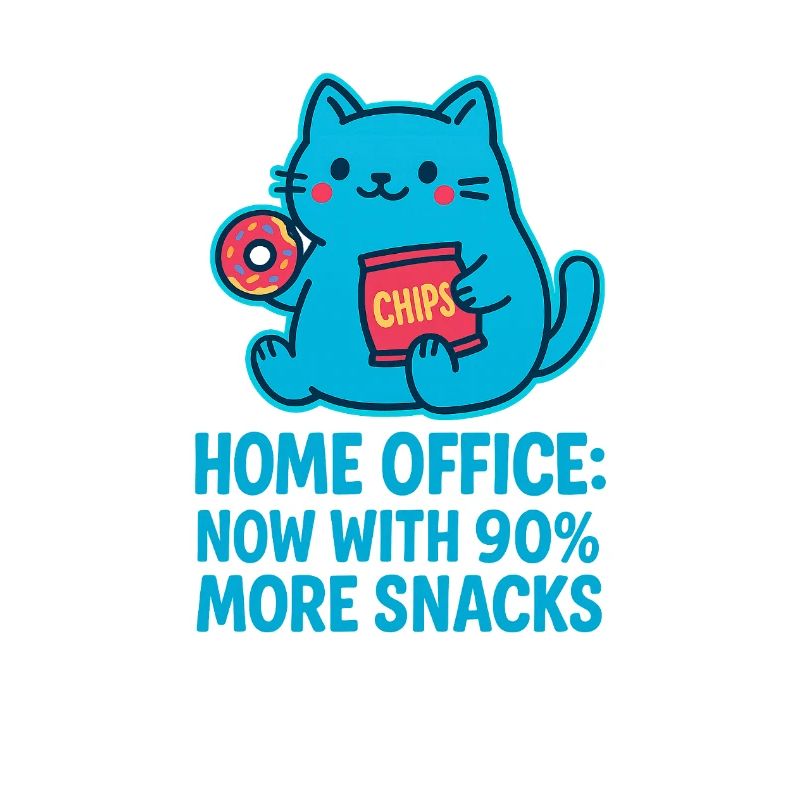 Humour de Snack Chat Home Office