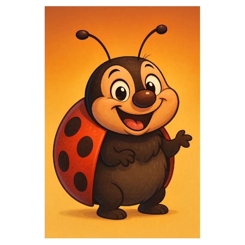 Laughing ladybug at sunset