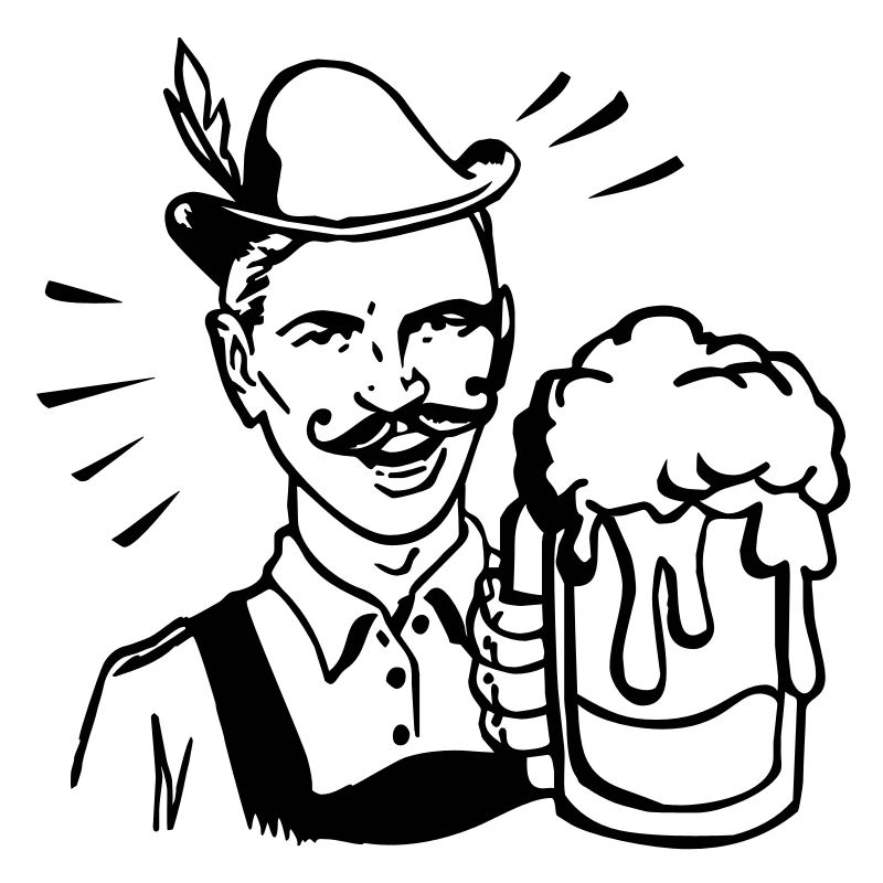 retro guy with beer