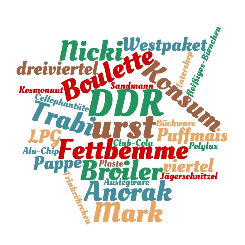 DDR Ostalgie Wörtersammlung