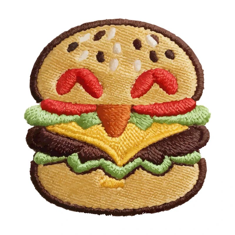 Bestickter Burger