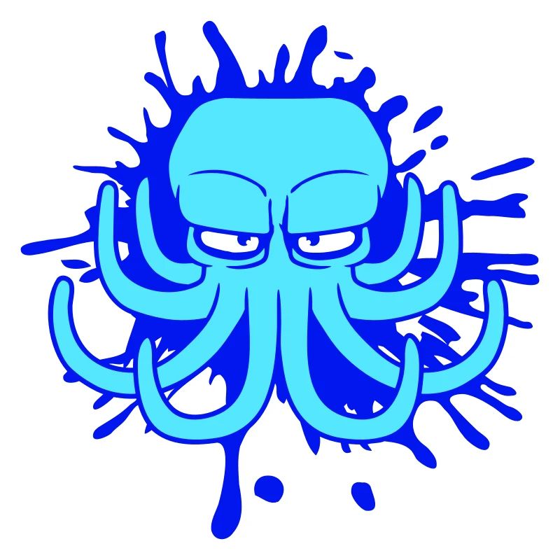 Octopus Ink Stain Drop Graffiti Spray Ink