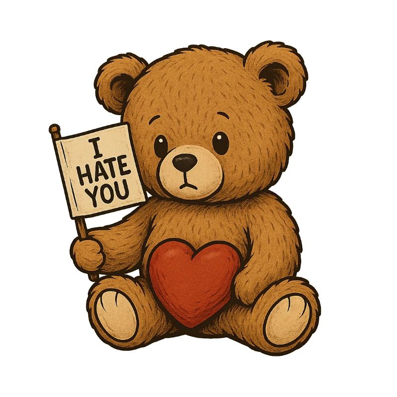 Love and Hate Teddybär Design