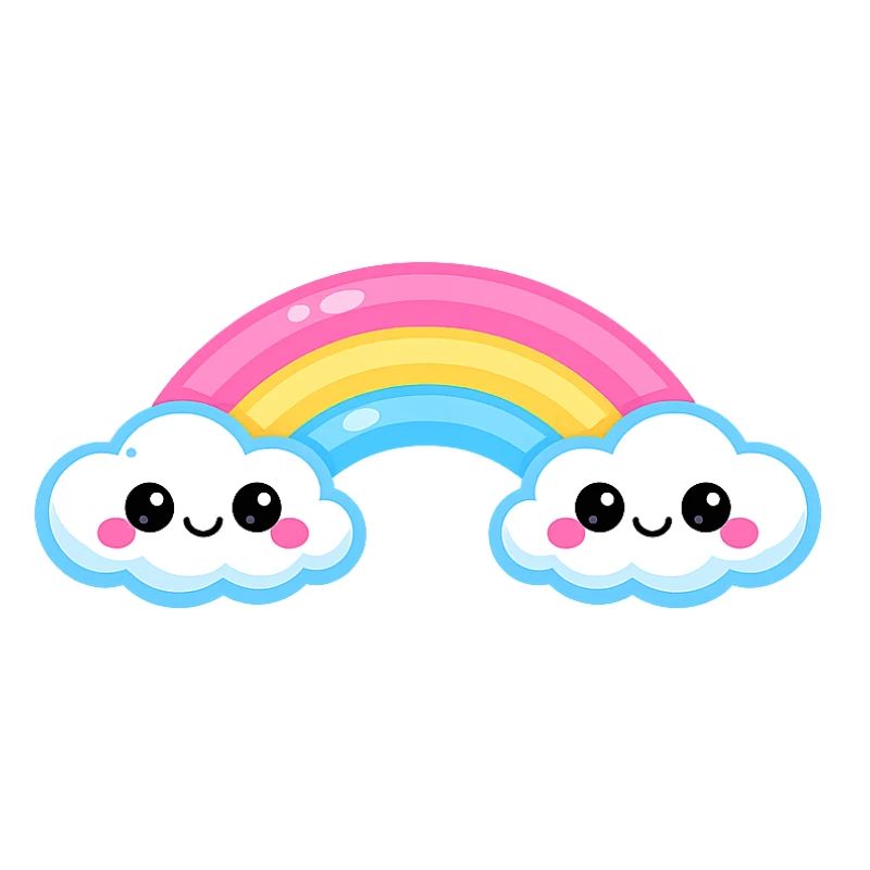 Cute Cloud Rainbow Duo