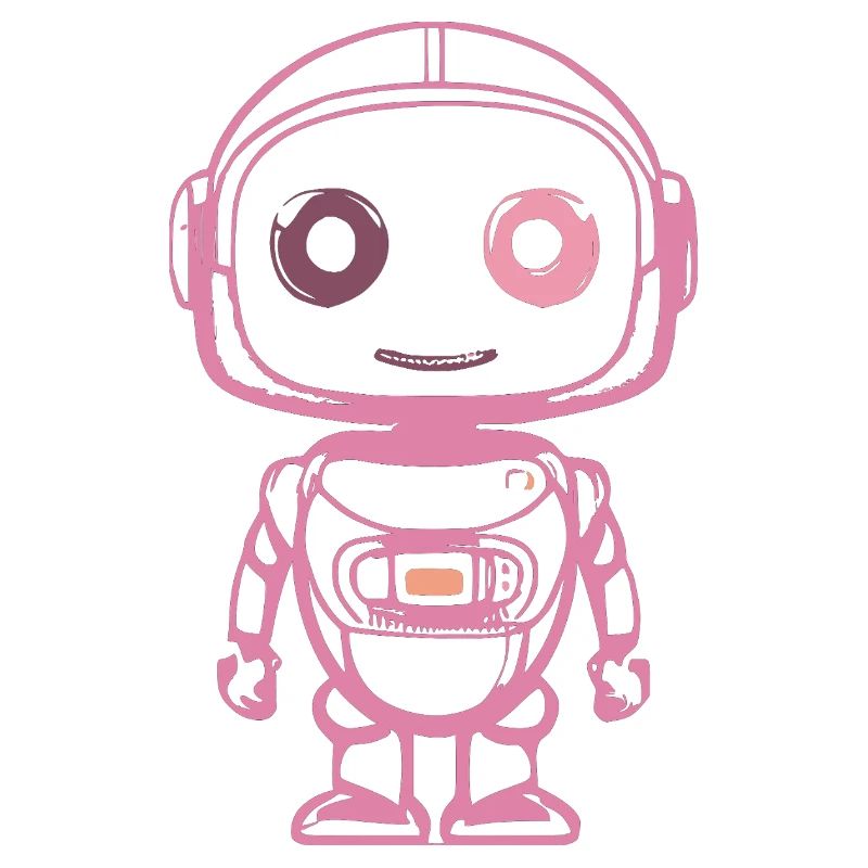 Illustration du robot spatial rose