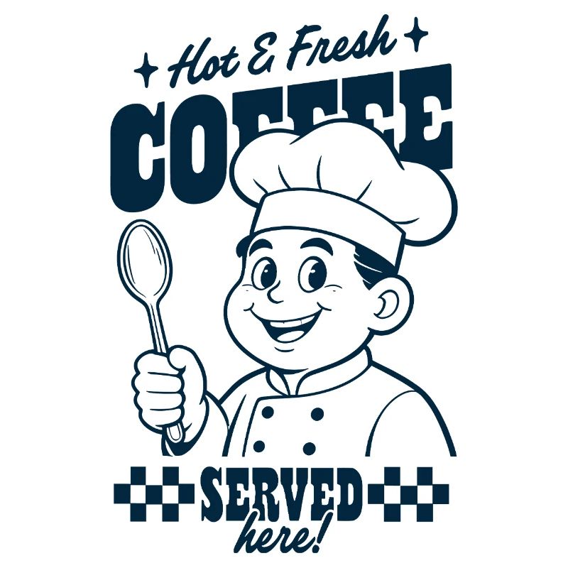 Coffee chef serves here