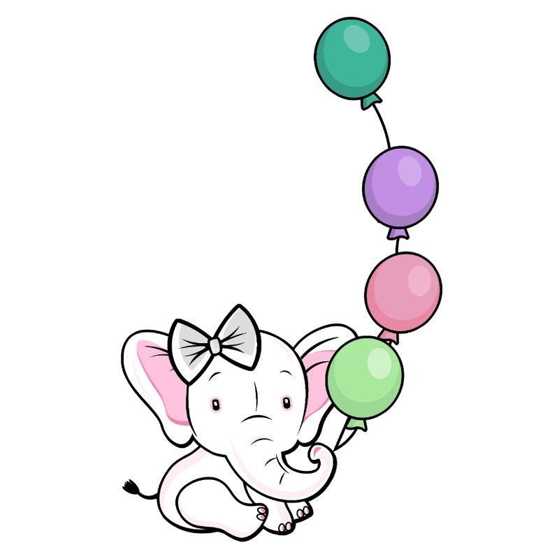 Éléphant ballon avec arc