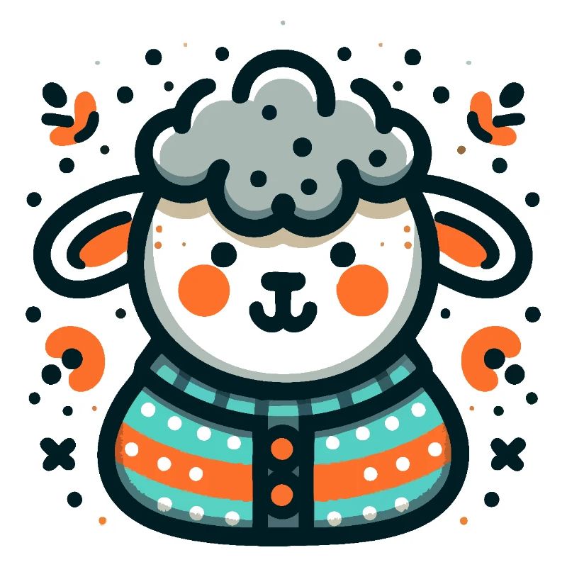 Süßes Schaf im Pullover