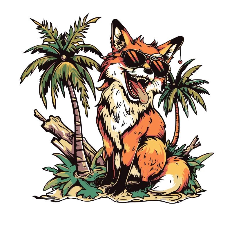 Fuchs Insel Palme