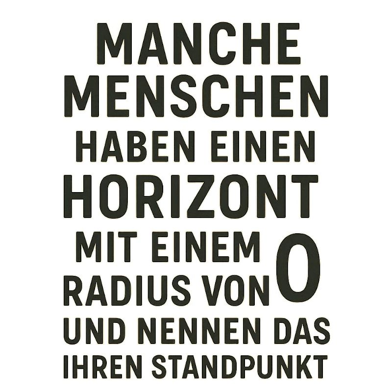 Nullradius-Horizont Standpunkt Spruch