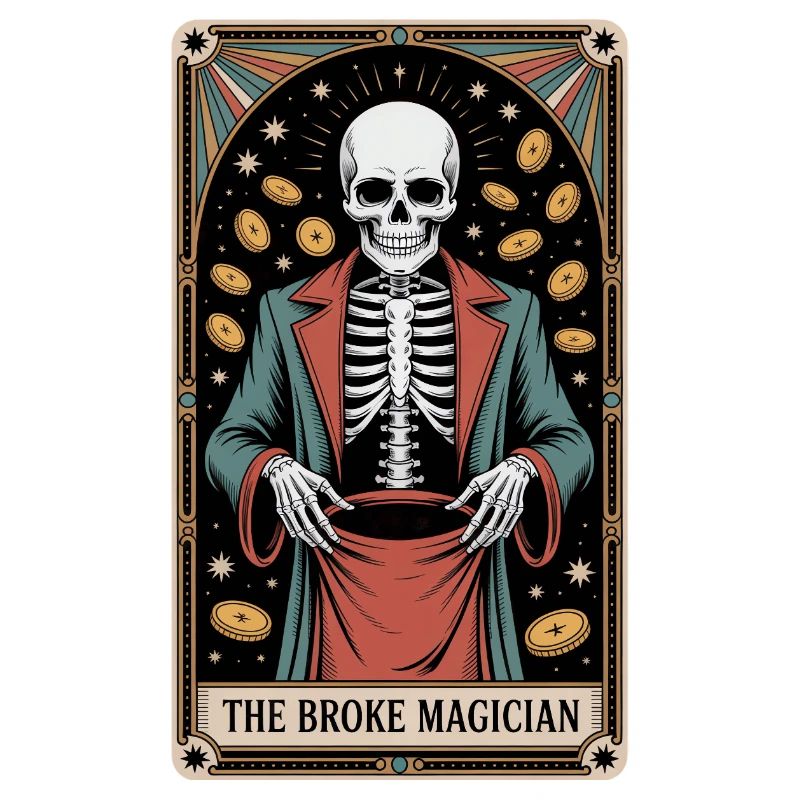 Le Magicien Fauché Sorcier Sorcier Tarot